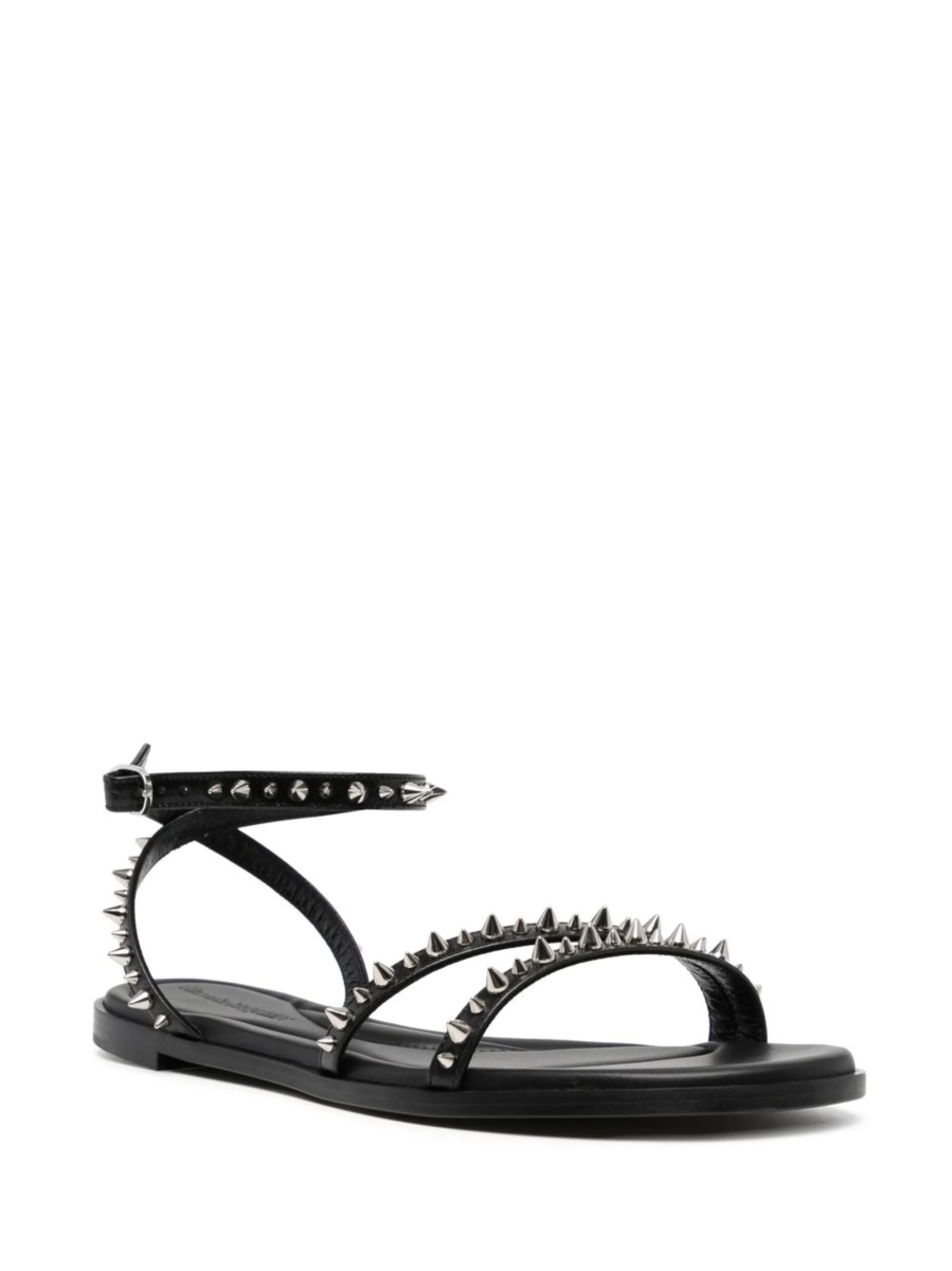 Sandale Alexander McQueen negre din piele - Img 2