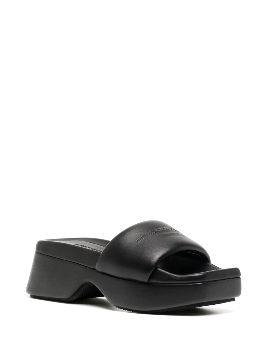 Sandale Alexander Wang negre din piele - Img 2