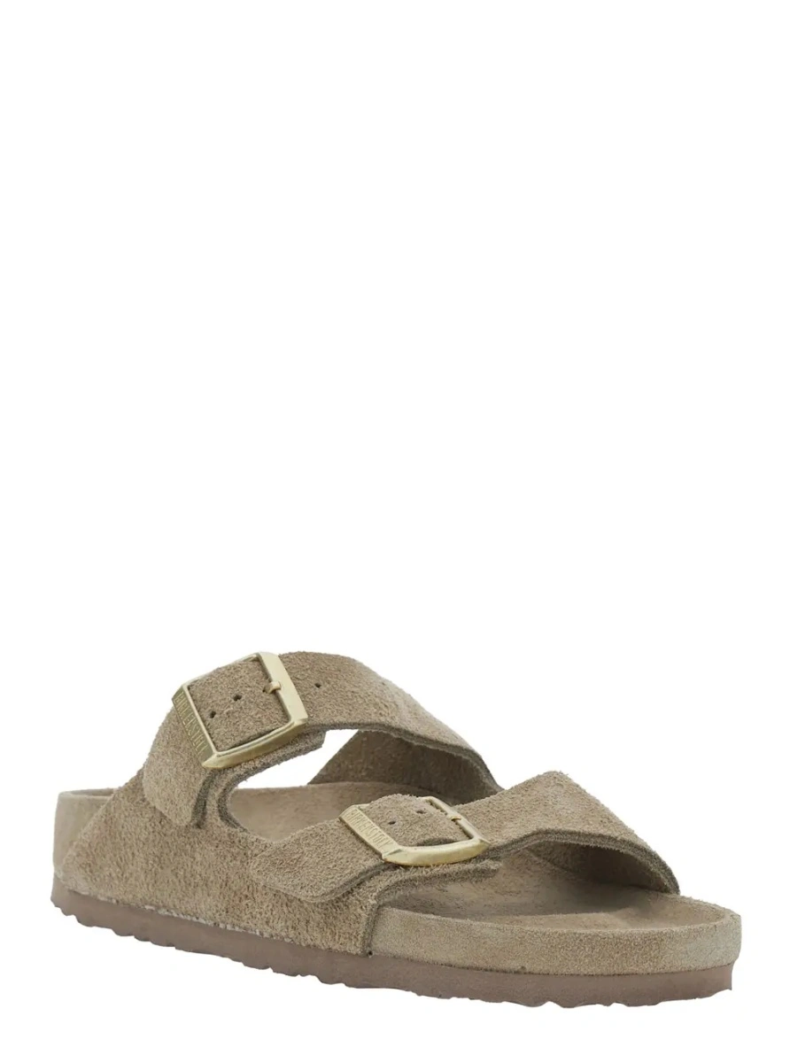 Sandale Birkenstock 'Arizona' bej din piele intoarsa - Img 2