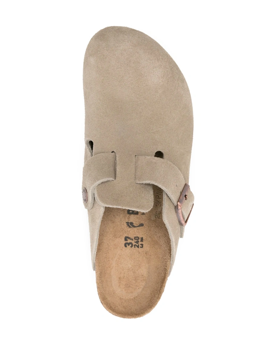 Sandale Birkenstock neutre din piele intoarsa - Img 4