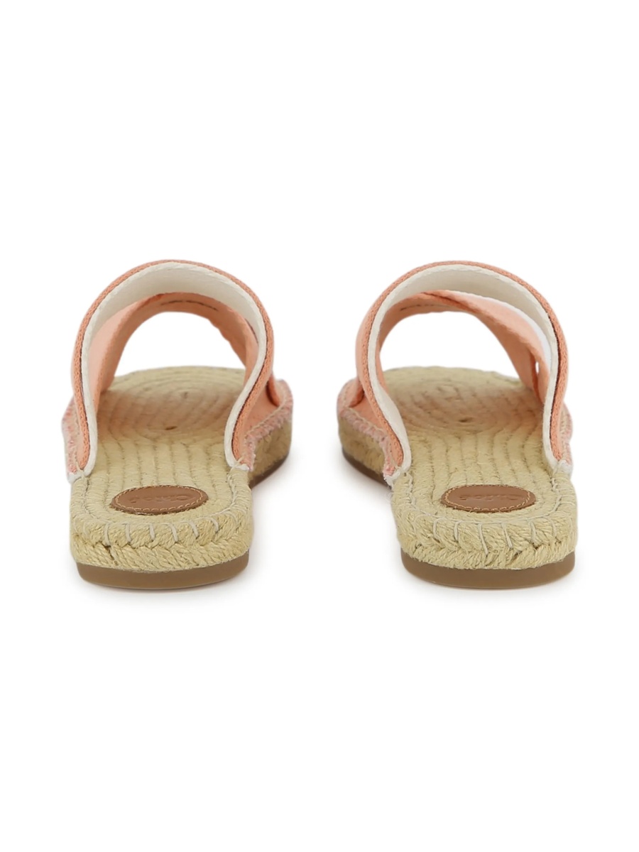 Sandale Chloe roz din material textil - Img 4