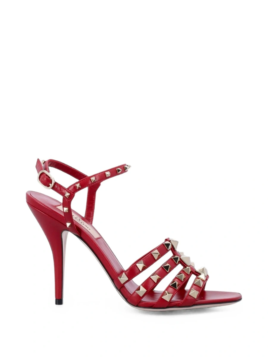 Sandale cu toc Valentino Garavani 'Rockstud' rosii - Img 7