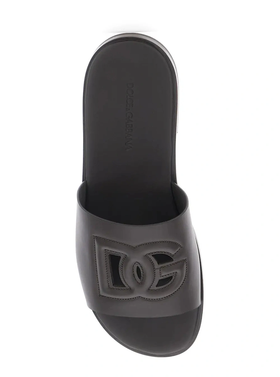 Sandale Dolce &amp; Gabbana maro din piele - Img 4