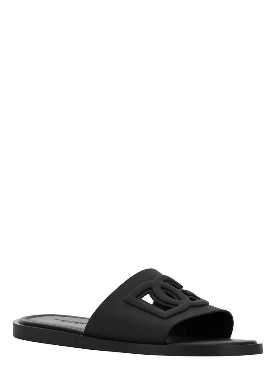 Sandale Dolce &amp; Gabbana negre din cauciuc - Img 2