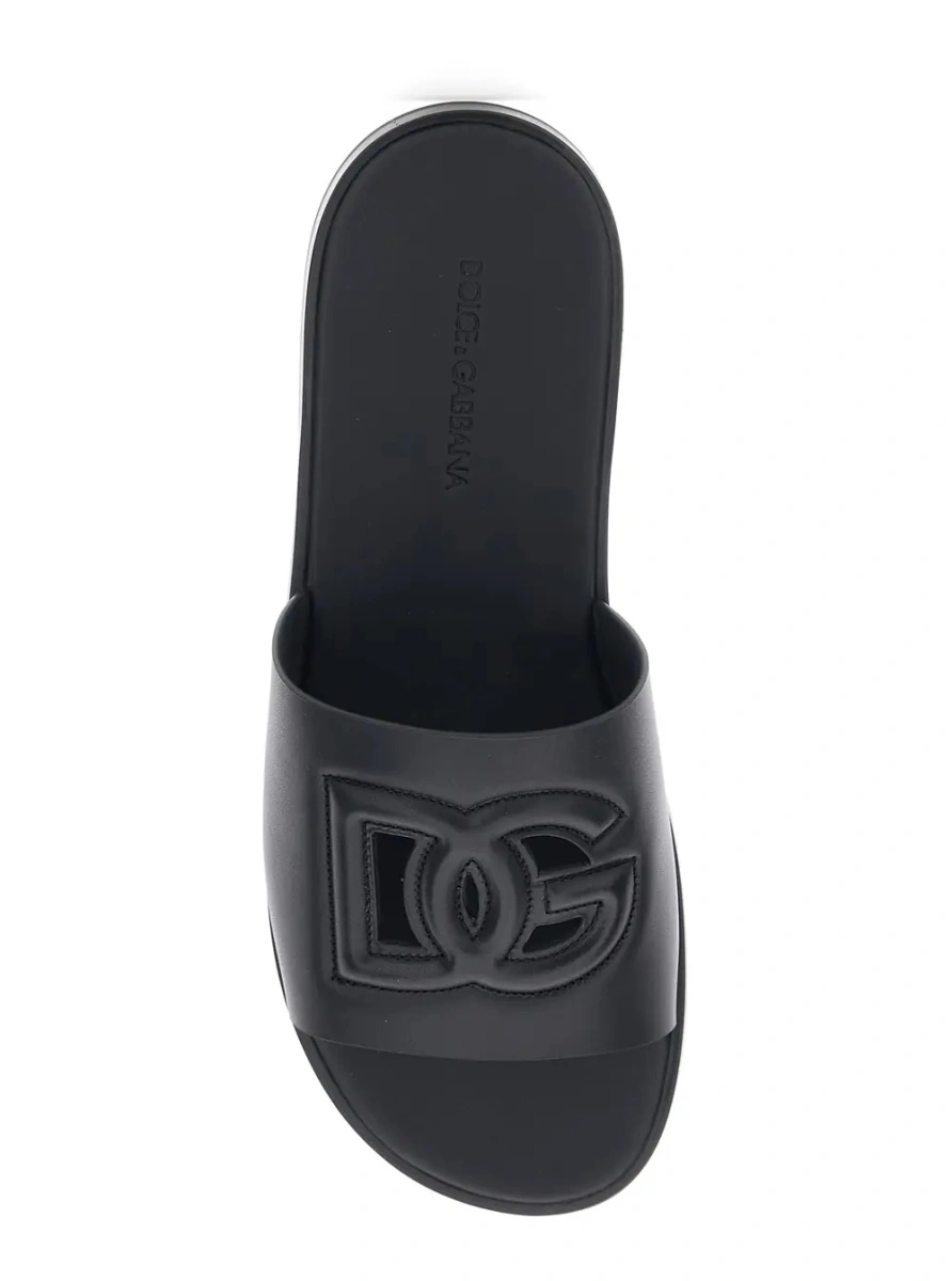Sandale Dolce &amp; Gabbana negre din piele - Img 4