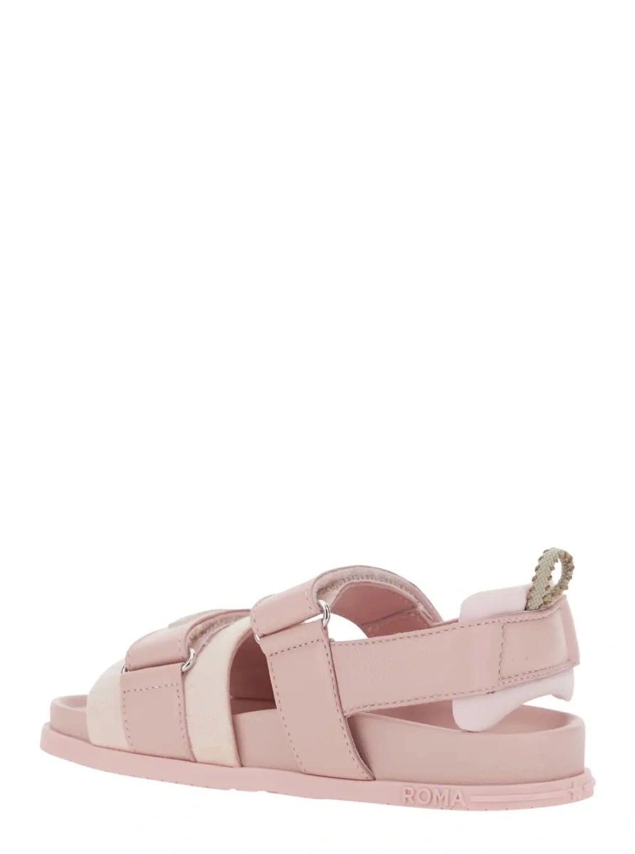 Sandale Fendi roz din piele - Img 3
