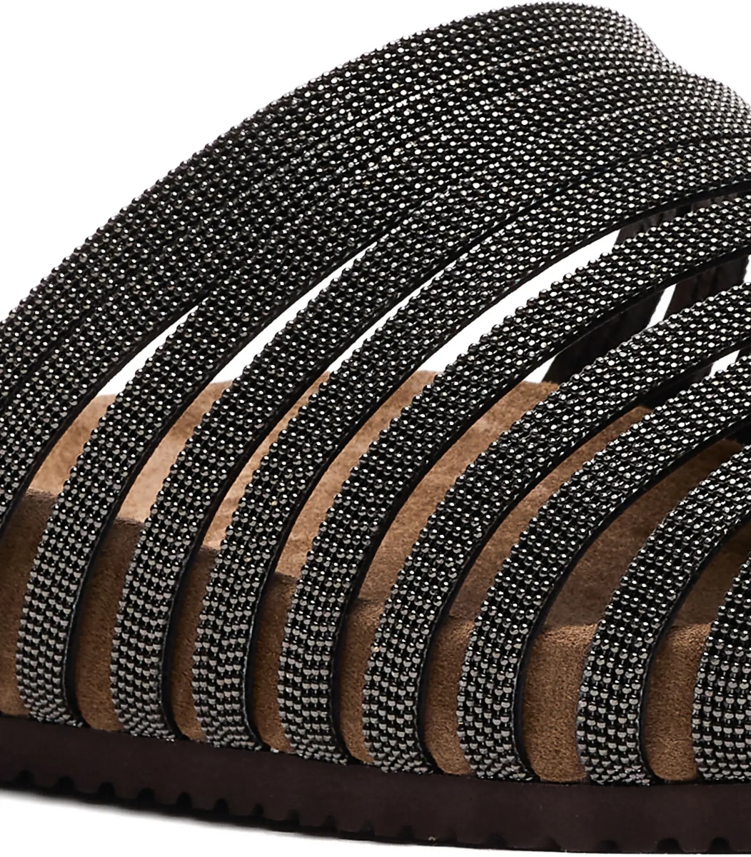Sandale Lace-up Slides with monili embellishment - Img 7