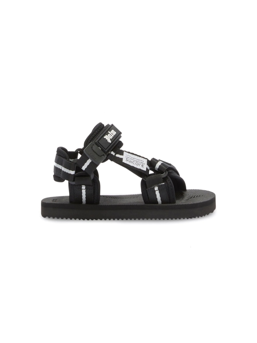 Sandale Palm Angels negre din material textil - Img 2