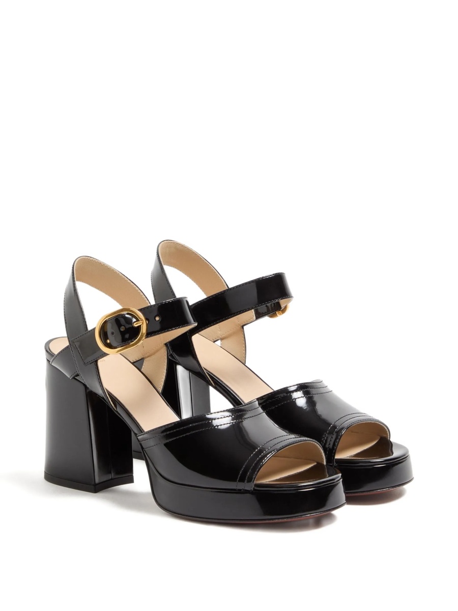 Sandale Valentino Garavani negre din piele - Img 2