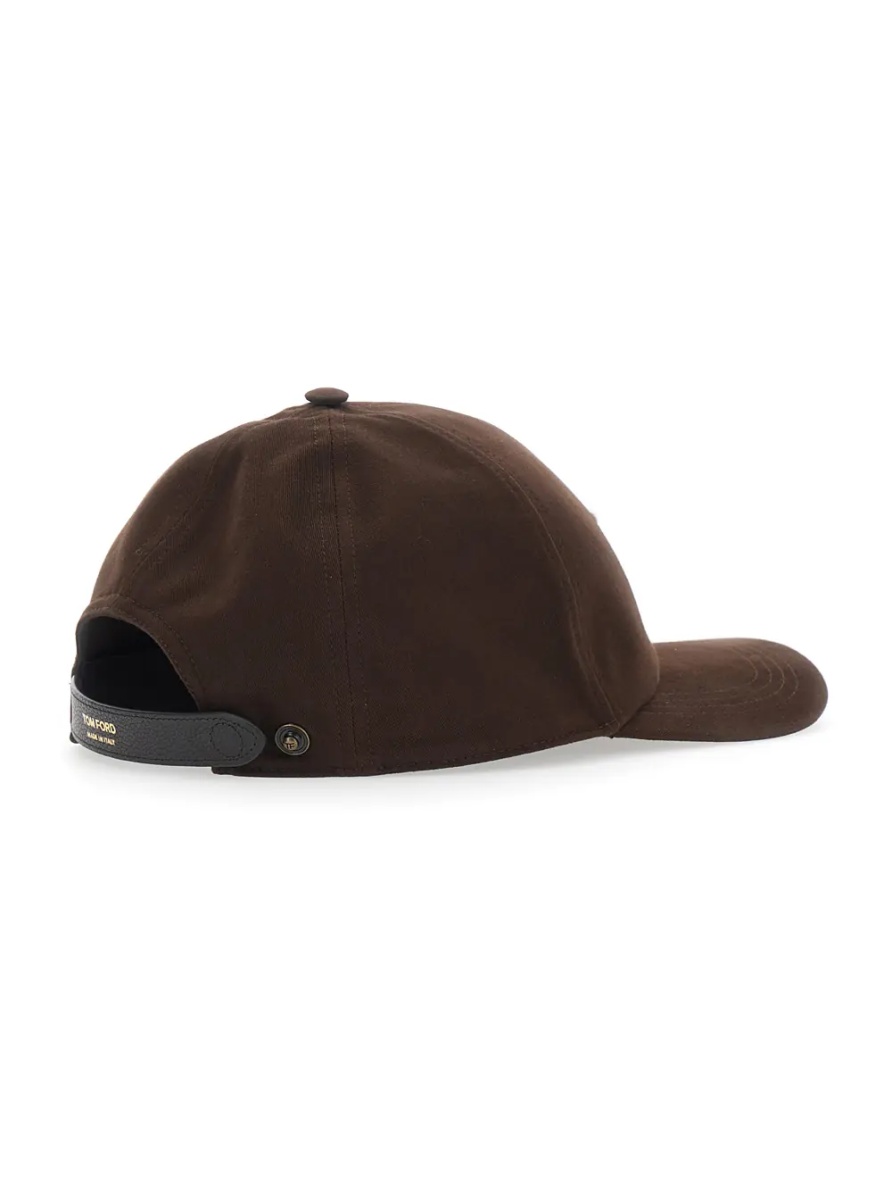 Sapca Brown Baseball Cap with Logo on the Front in Cotton for Men - Img 2