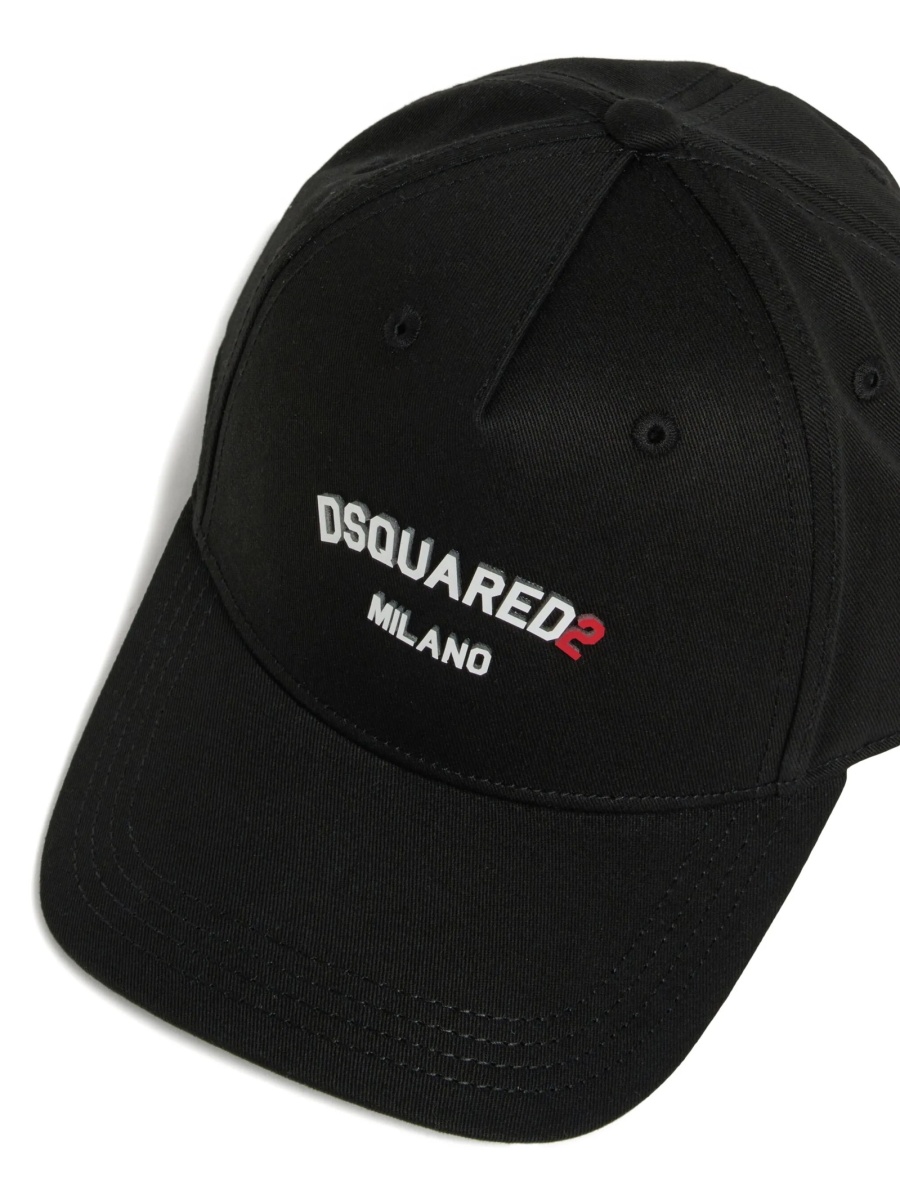 Sapca DSQUARED2 neagra din bumbac - Img 3