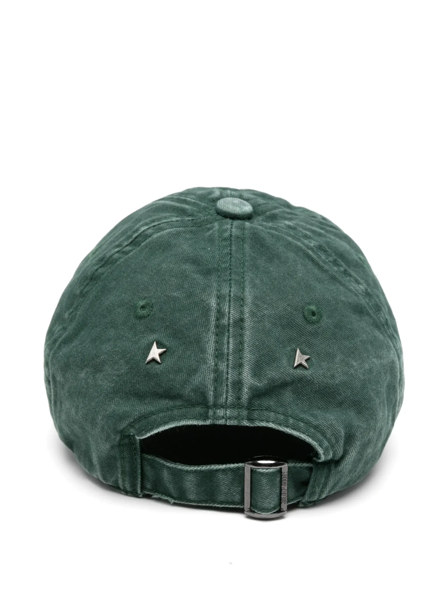 Sapca Green Baseball Cap with Maxi Logo Lettering on the Front in Cotton for Women - Img 4