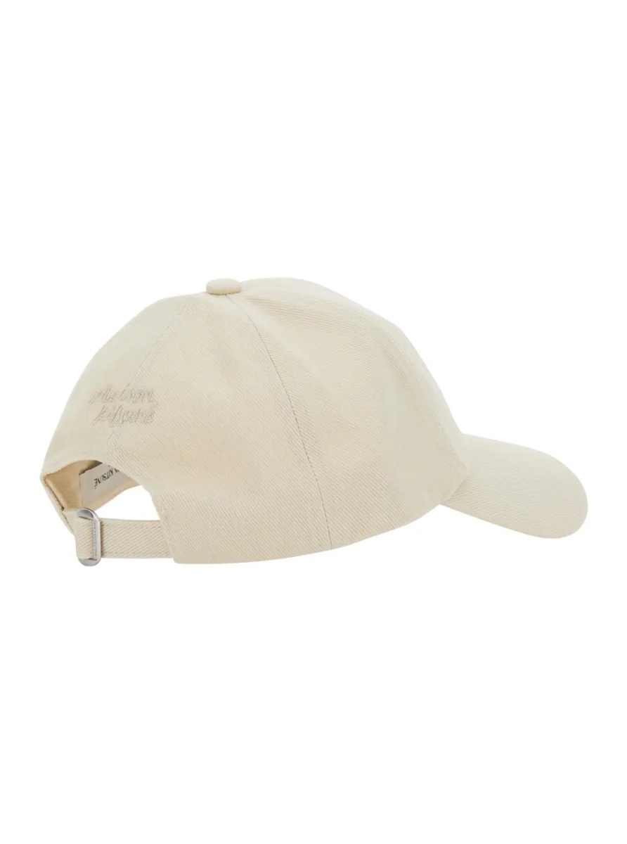 Sapca MAISON KITSUNÉ White Baseball cap with Fox Head patch on the front in cotton for men - Img 2