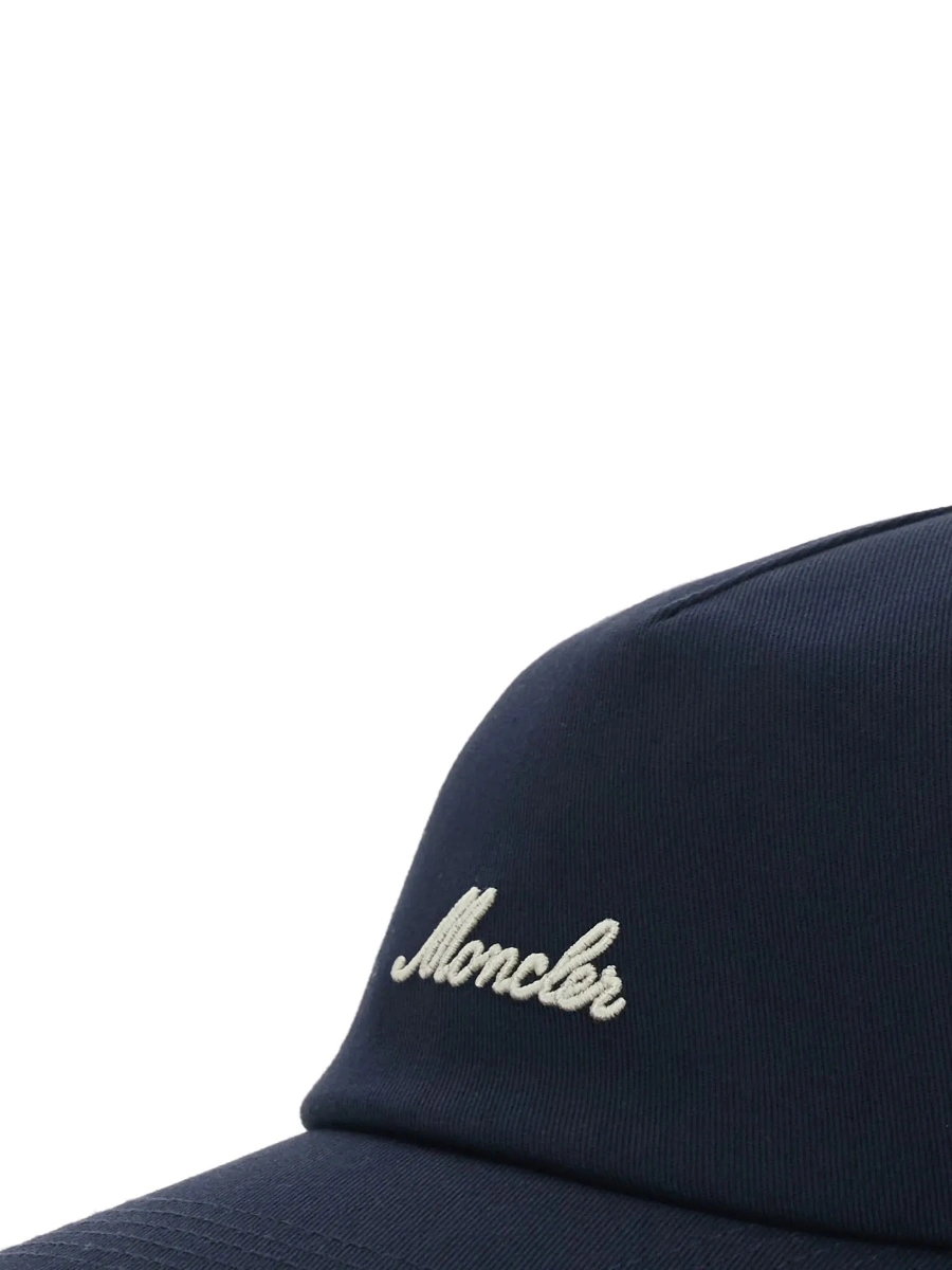 Sapca Moncler albastra din bumbac - Img 5