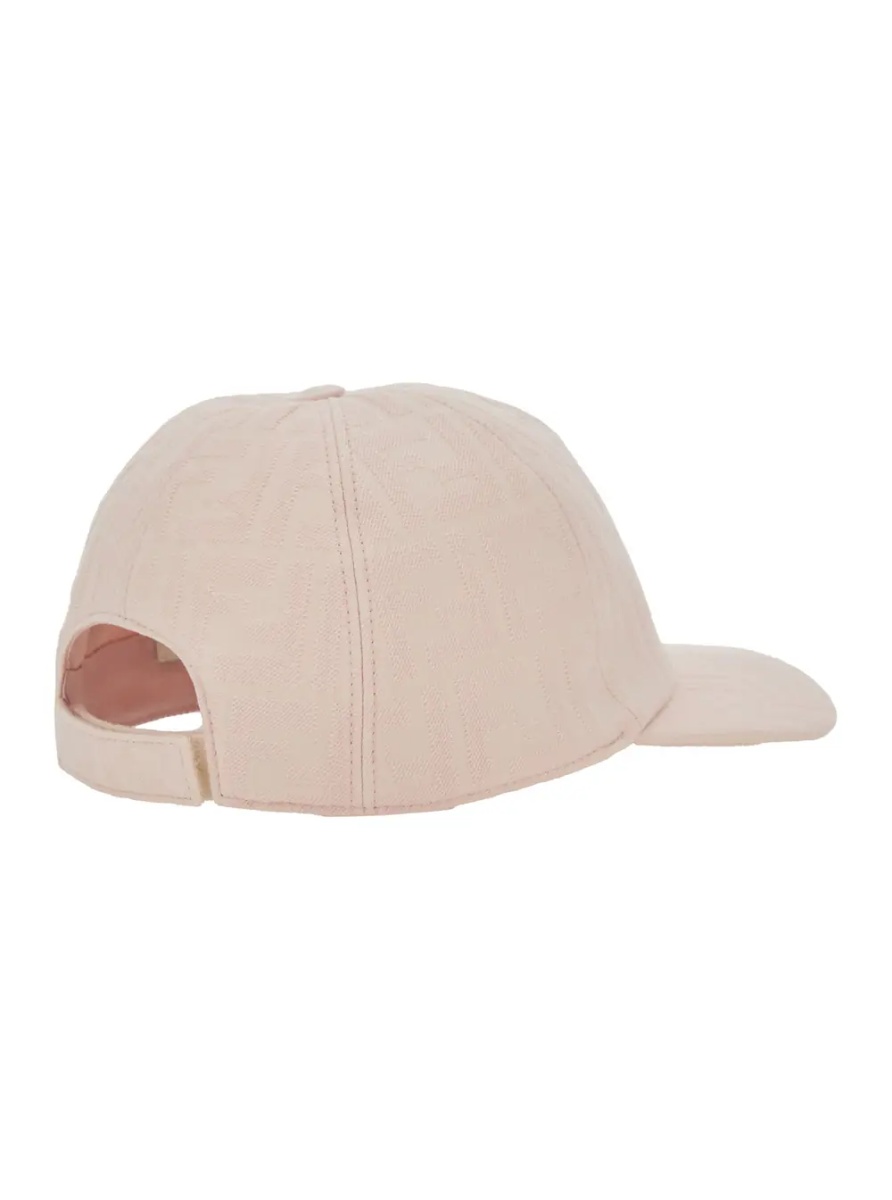 Sapca Pink baseball Cap with logo lettering on the front in stretch cotton girl - Img 2