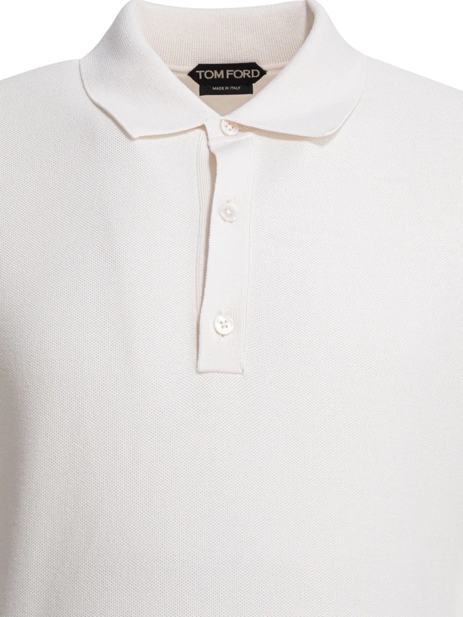 Silk and cotton pique polo shirt - Img 3