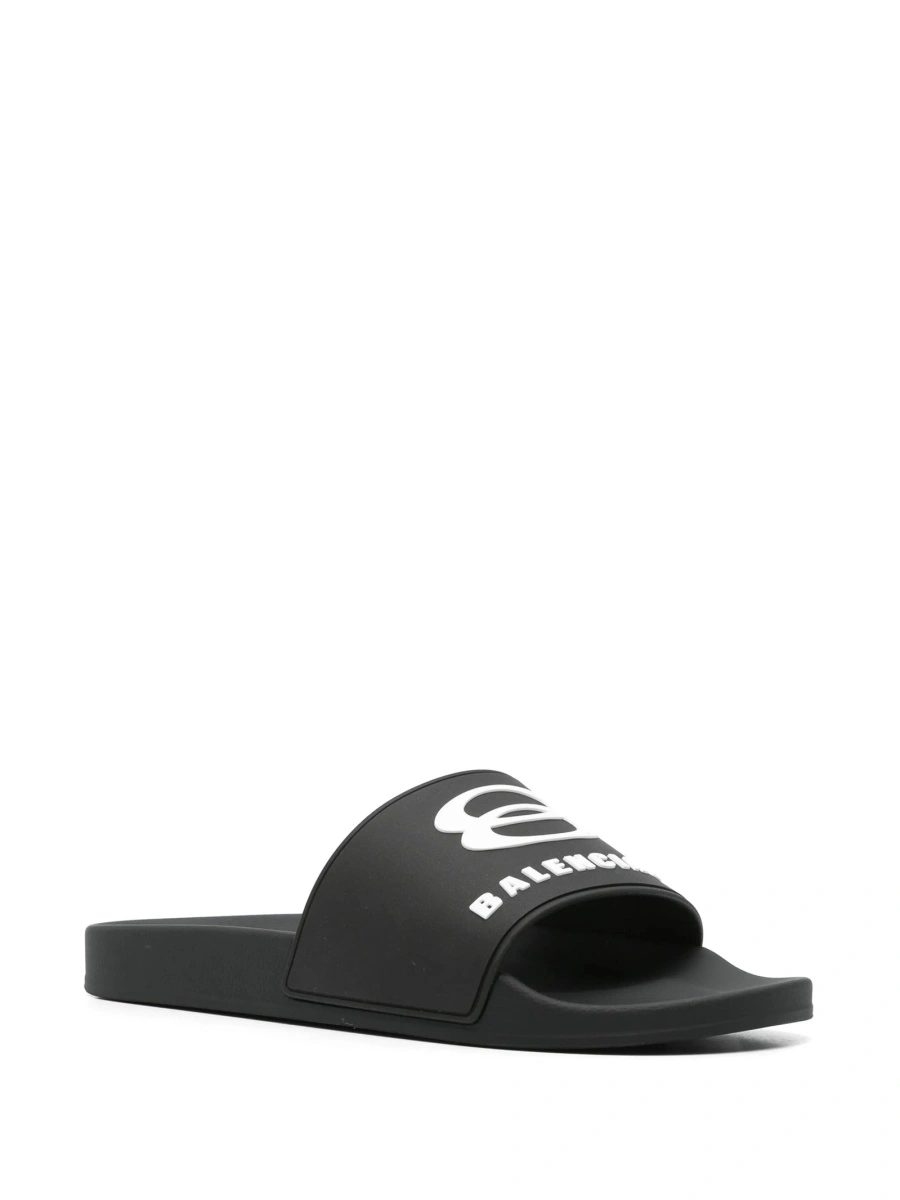 Slapi Balenciaga negri din poliuretan - Img 2