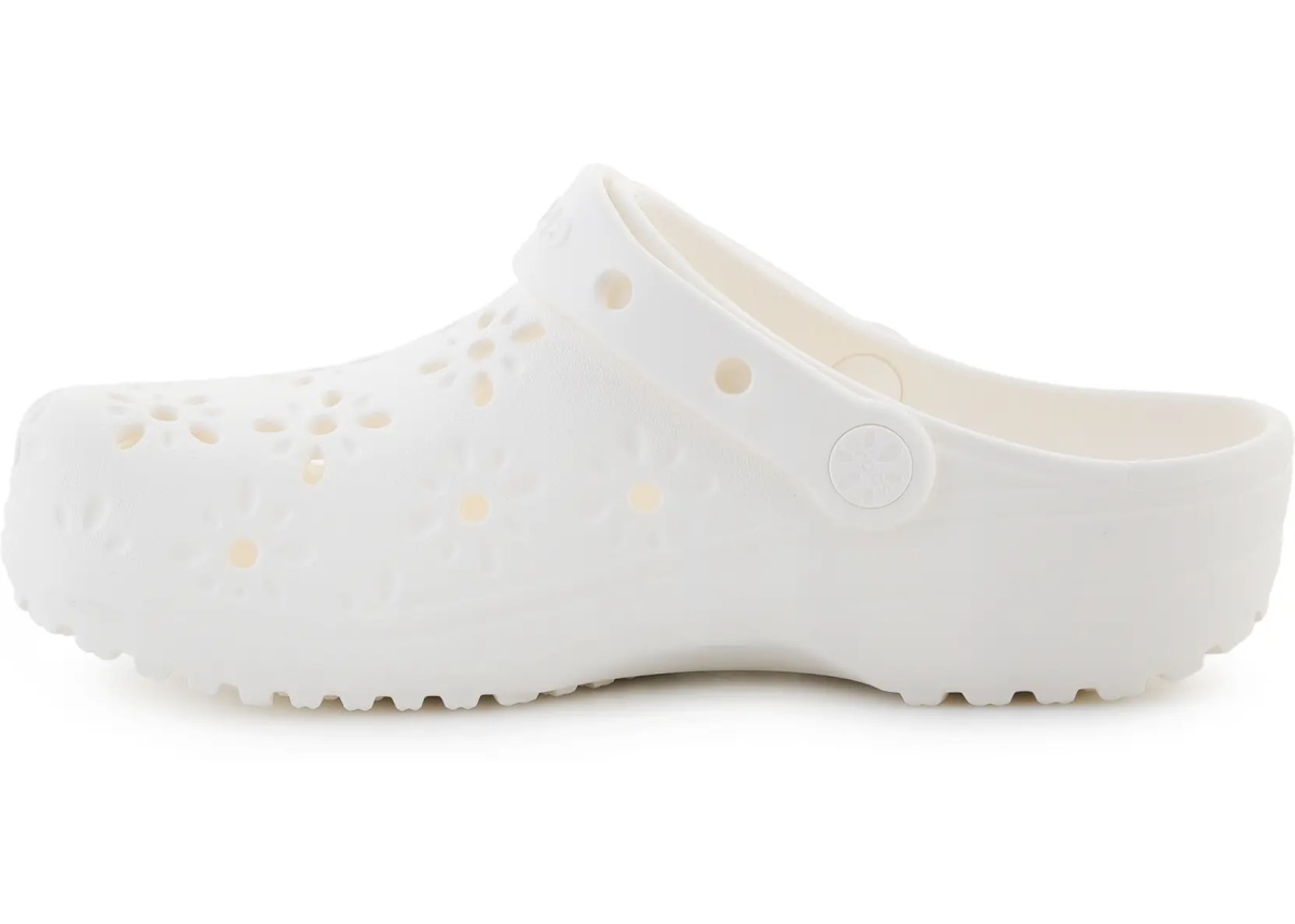 Slapi Classic Floral Cut Out Clog Chalk - Img 4
