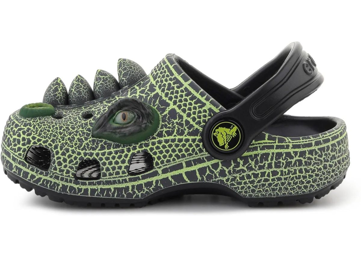 Slapi CLASSIC IAM SCARY DINO CLOG T KIDS BLACK - Img 4