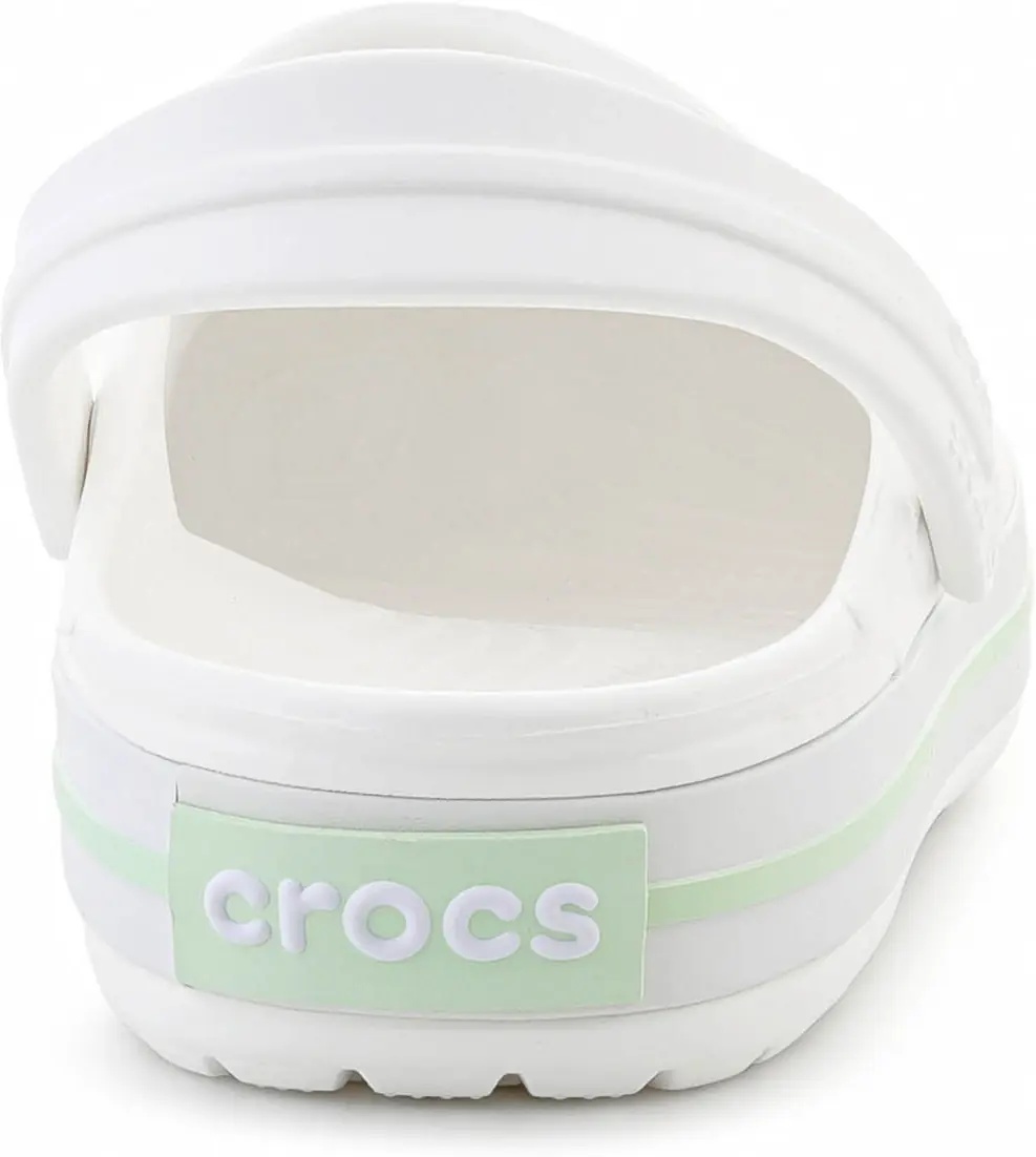 Slapi CROCBAND WHITE/SERENE GREEN - Img 5