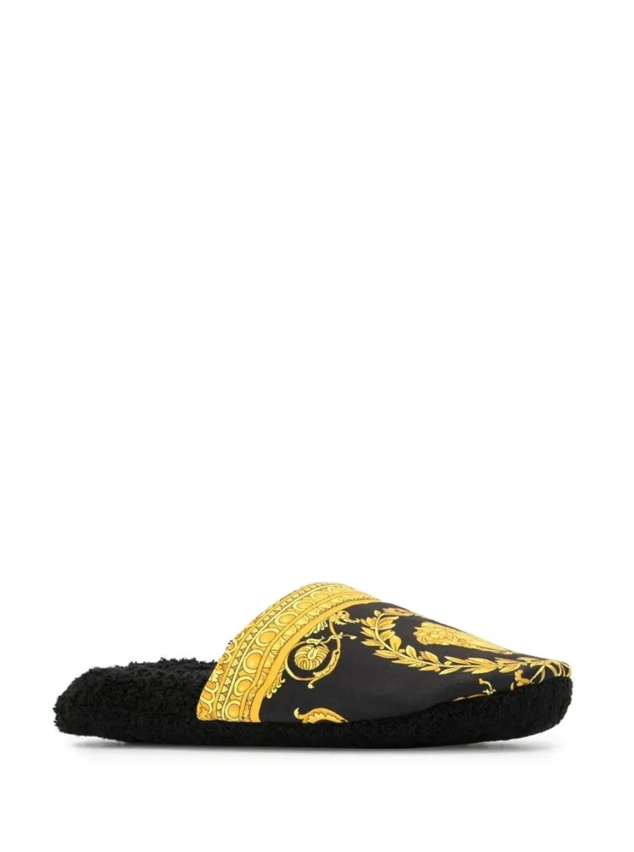 Slapi VERSACE HOME negri din bumbac si burete - Img 2