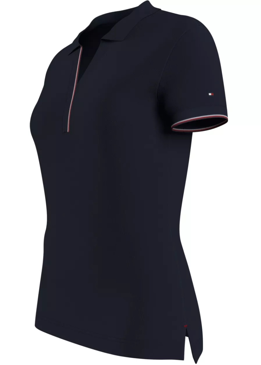 Slim Open-neck Polo WW0WW32556DW5 - Img 3