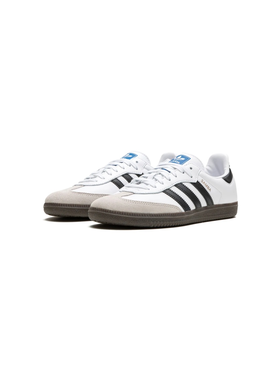 Sneakers adidas Originals albi din piele si piele intoarsa - Img 5