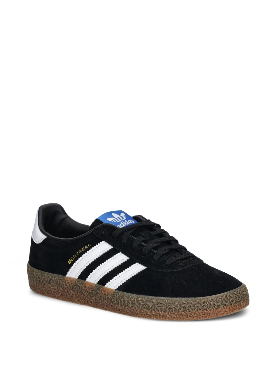 Sneakers adidas Originals negri din piele intoarsa si piele - Img 2