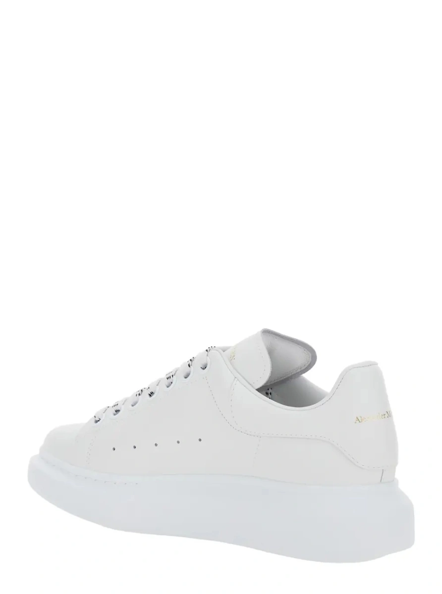 Sneakers Alexander McQueen albi din piele 'Bianca' - Img 3