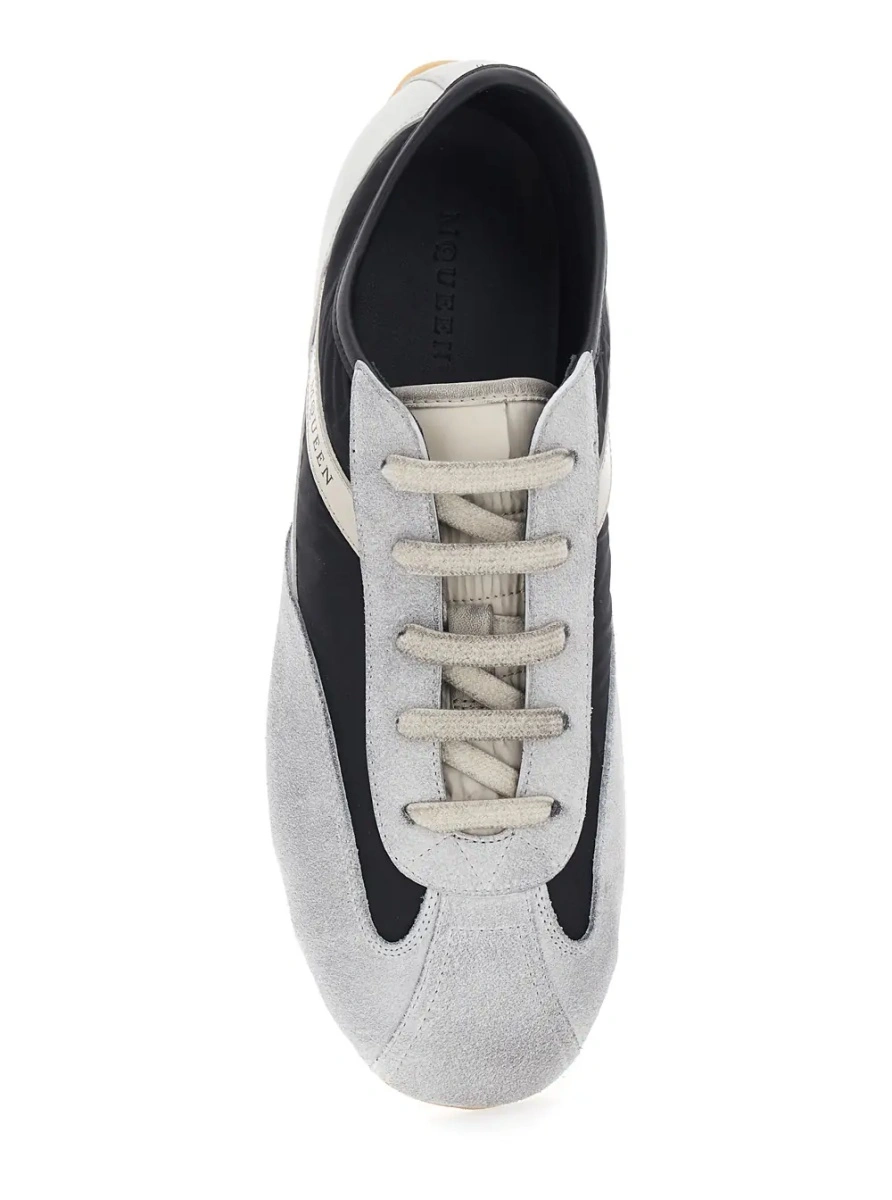 Sneakers Alexander McQueen gri din piele intoarsa - Img 4