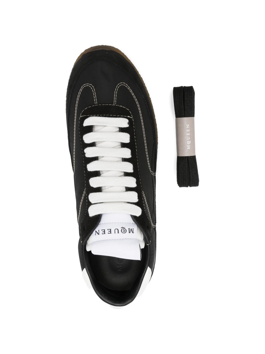 Sneakers Alexander McQueen negri din material textil si piele intoarsa - Img 4