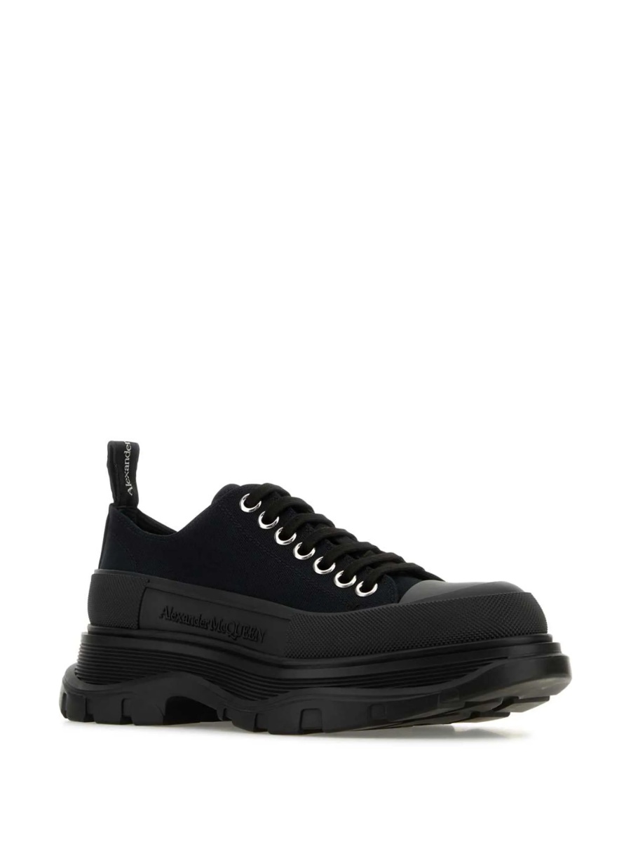 Sneakers Alexander McQueen tread slick negri din material textil - Img 2