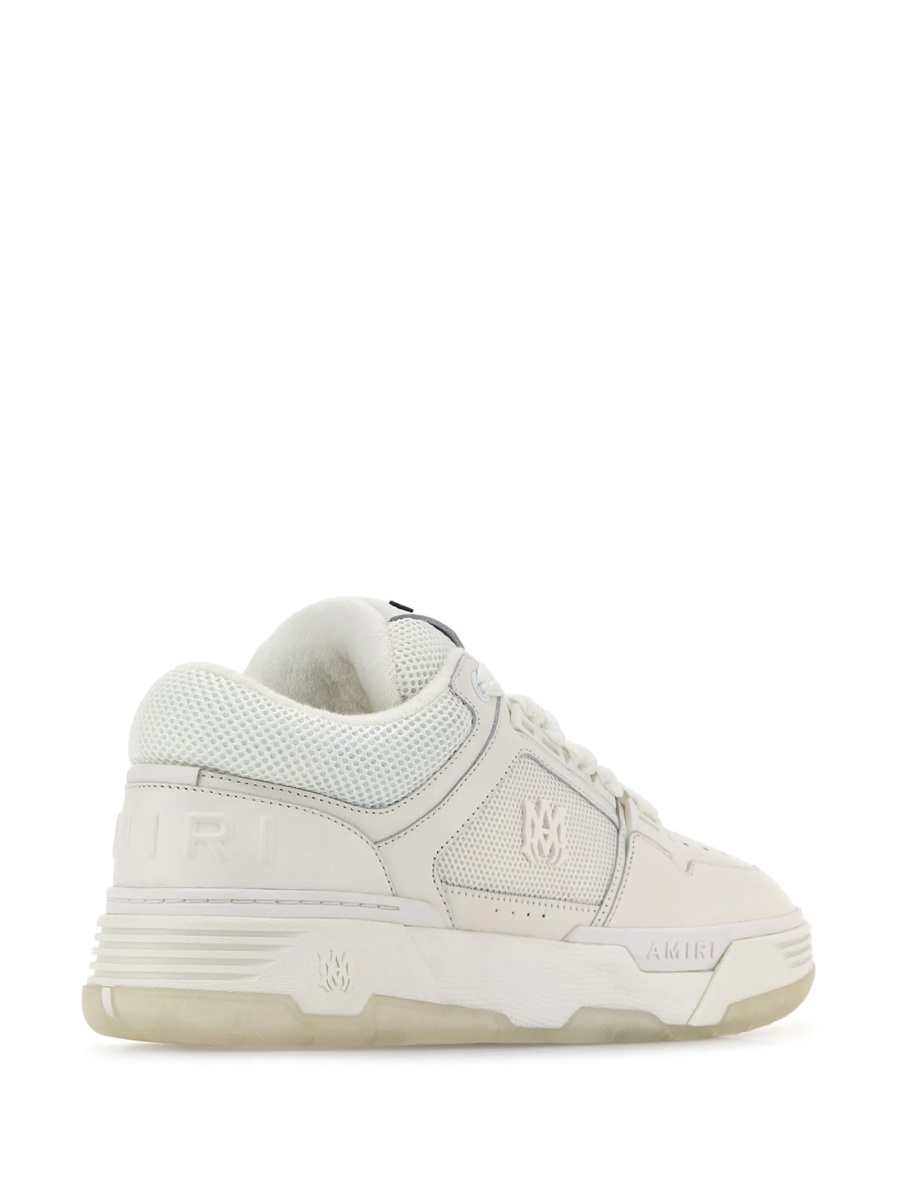 Sneakers AMIRI albi din material textil si piele - Img 3