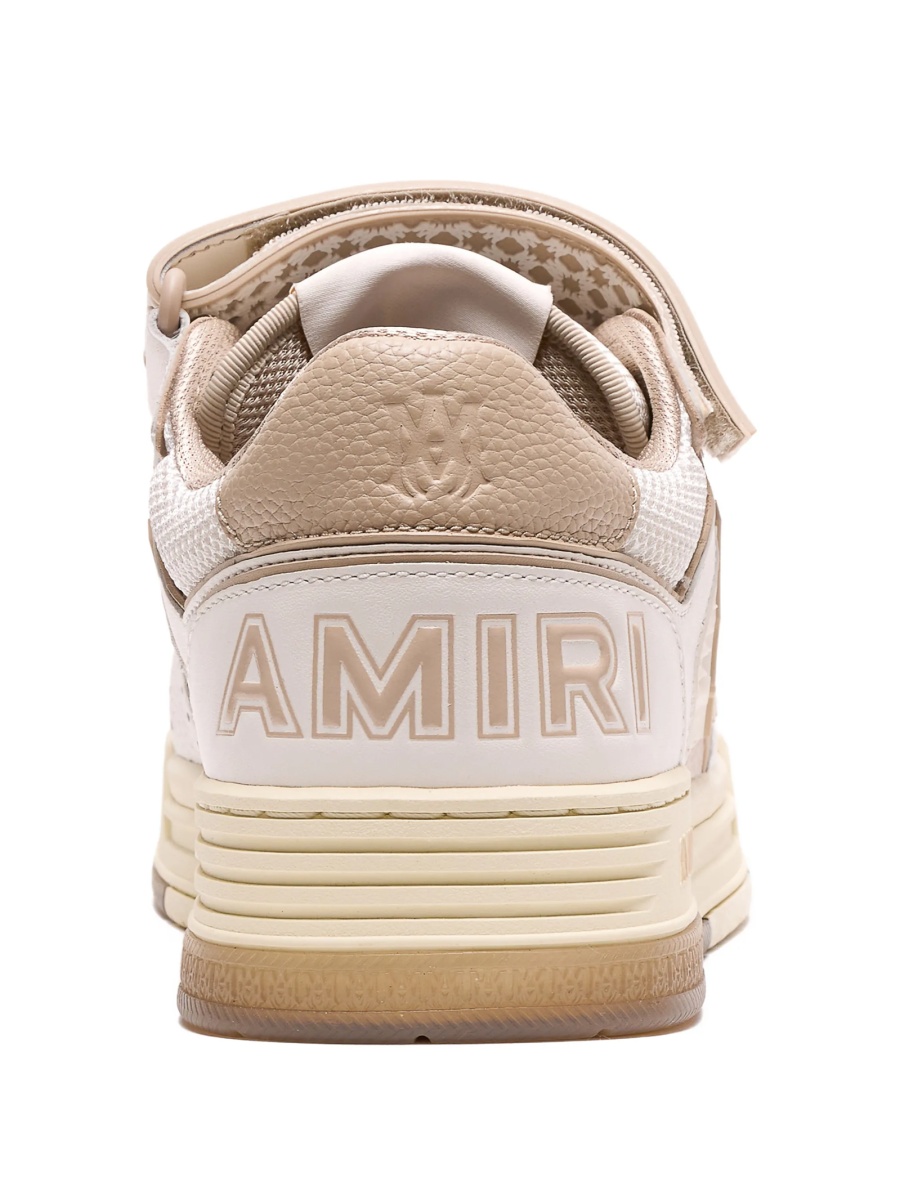 Sneakers AMIRI neutri din piele si plasa - Img 3