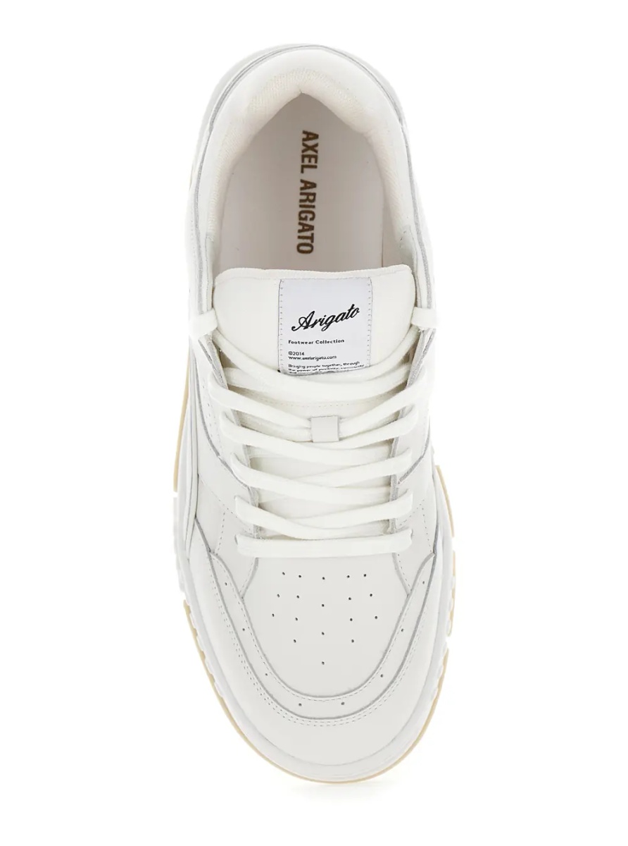 Sneakers 'Area' White Low Top Sneakers with Laminated Logo in Leather Man - Img 4