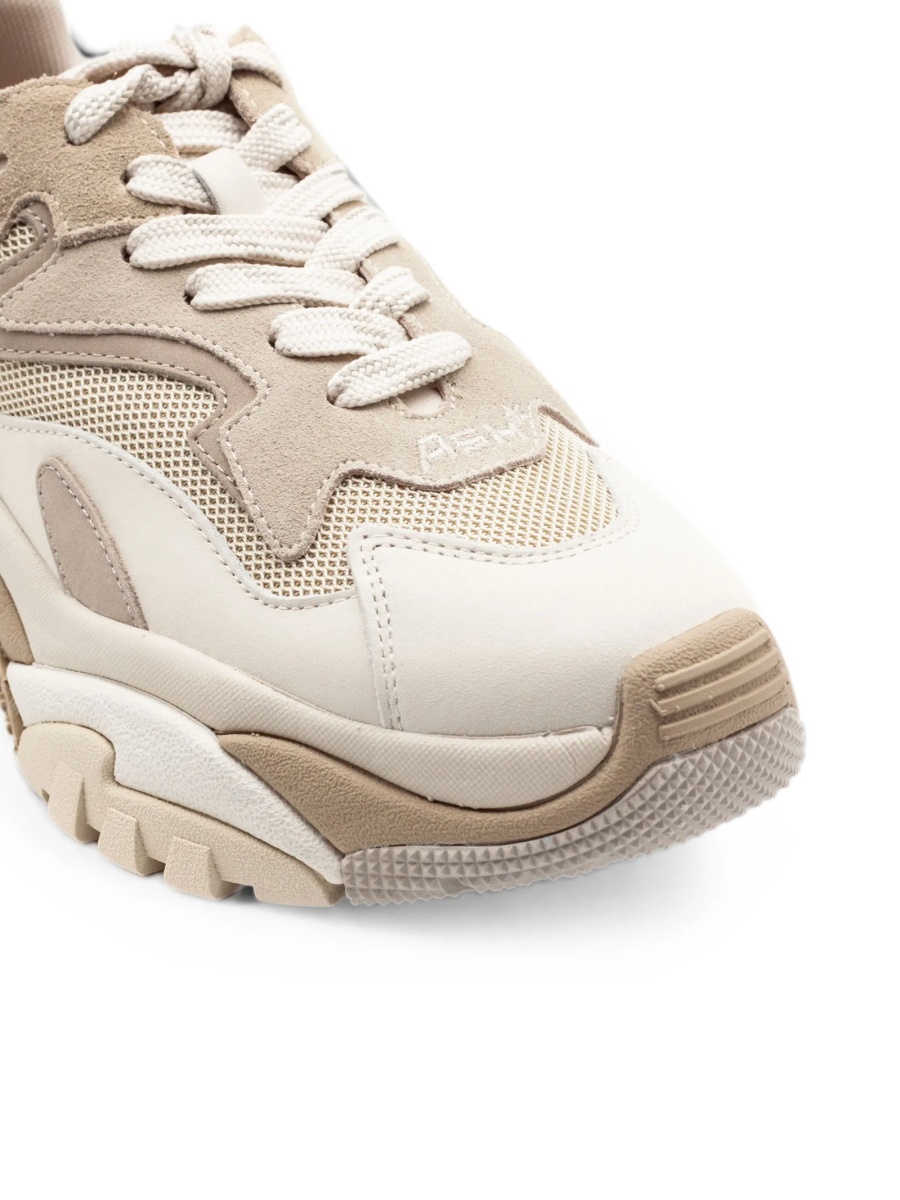 Sneakers ASH neutri din material textil si piele - Img 4