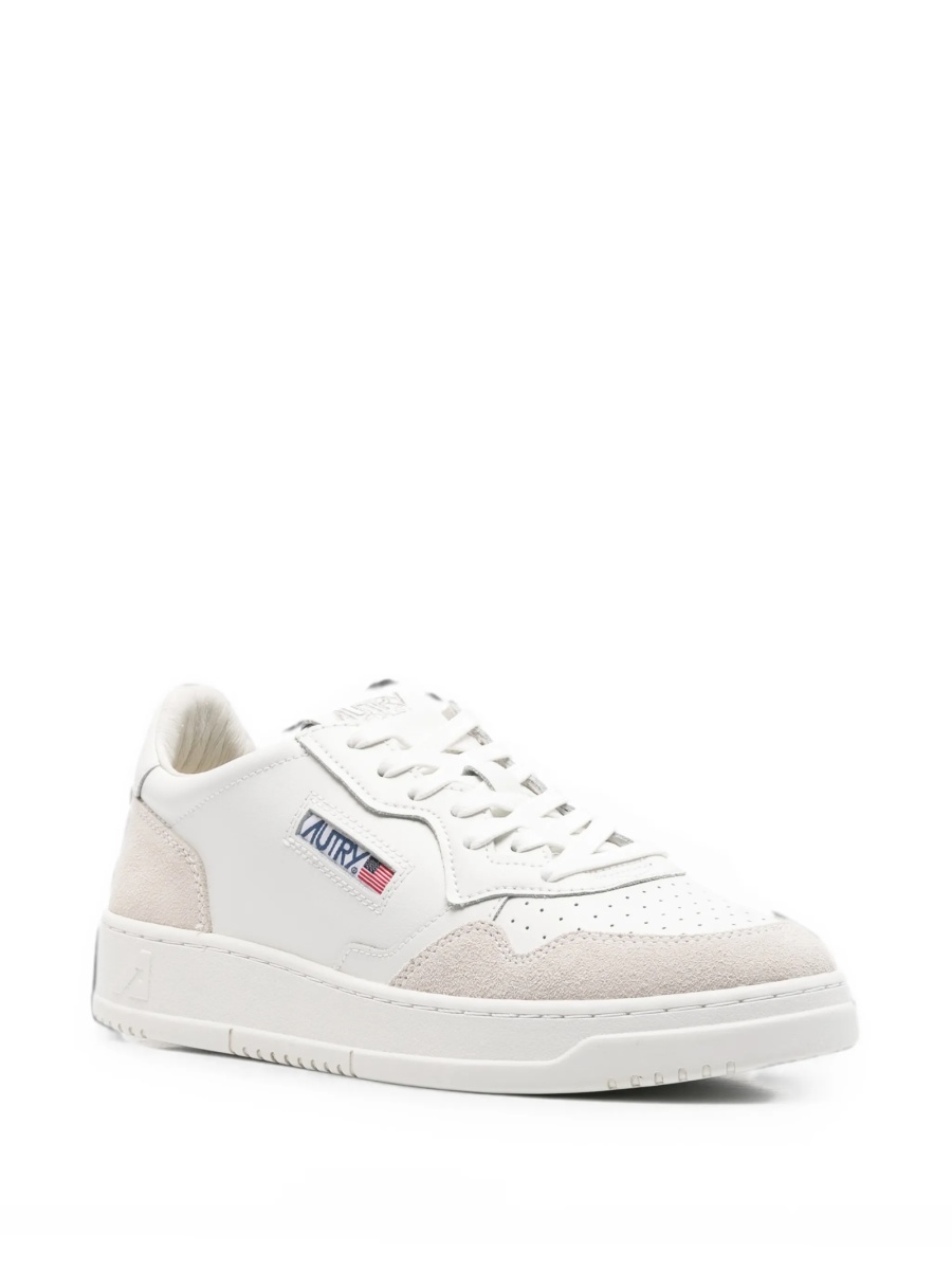 Sneakers AUTRY albi din piele intoarsa si piele - Img 2