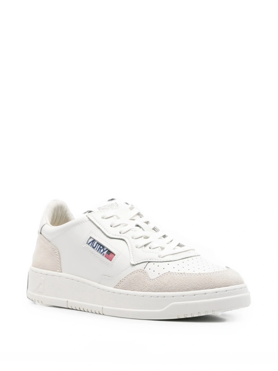 Sneakers AUTRY albi din piele intoarsa si piele - Img 2
