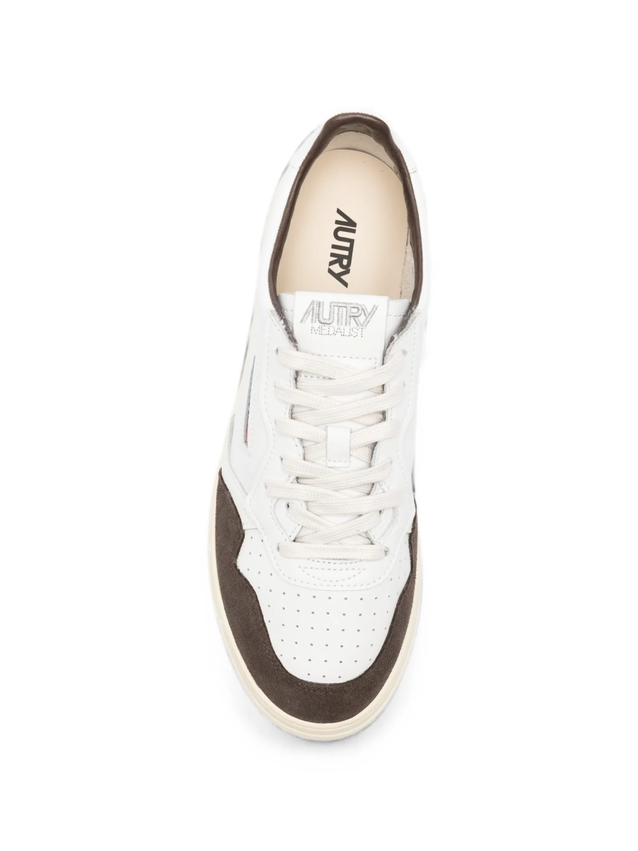 Sneakers AUTRY albi din piele intoarsa si piele - Img 4