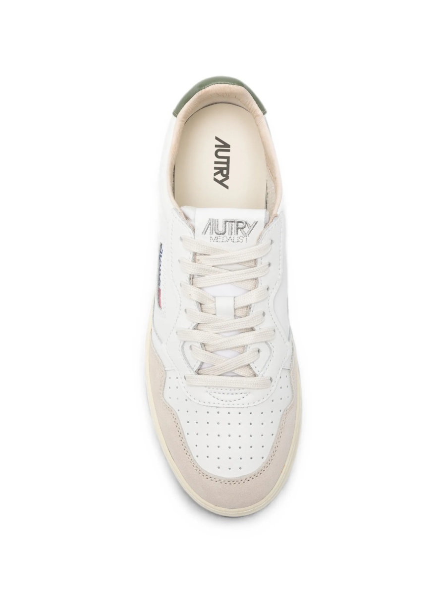 Sneakers AUTRY albi din piele si piele intoarsa - Img 4