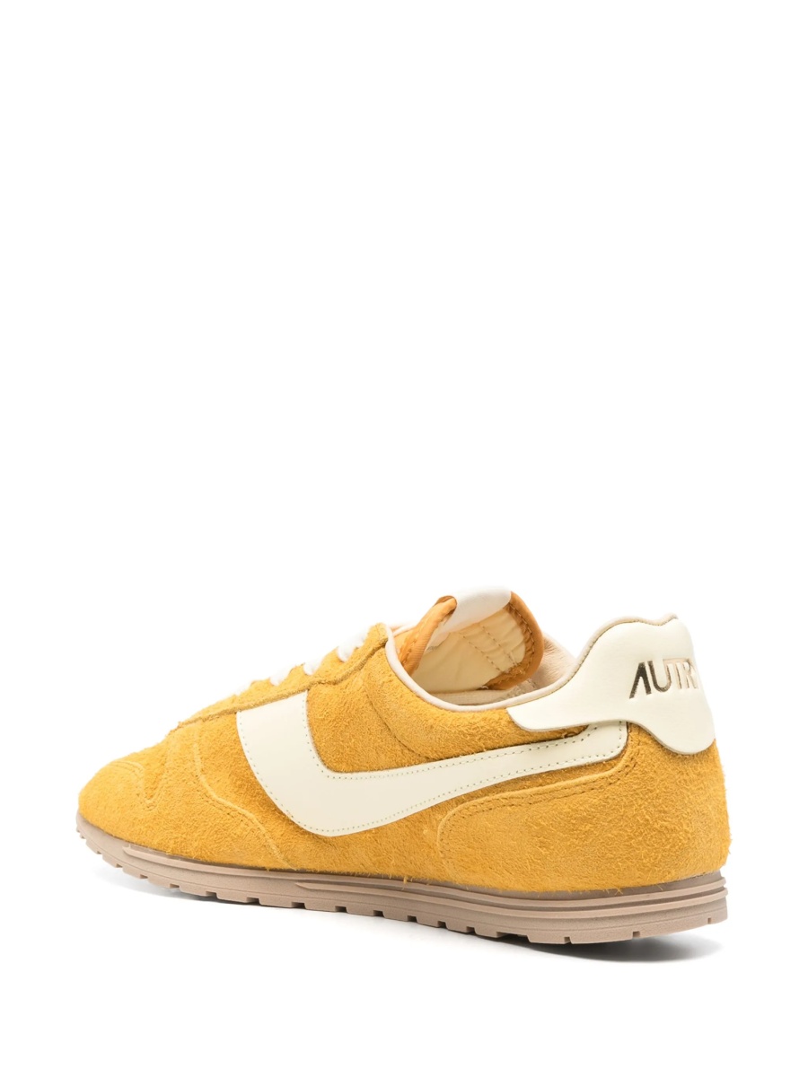 Sneakers AUTRY galbeni din piele intoarsa - Img 3