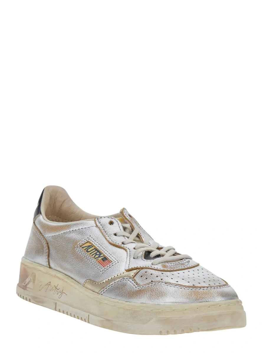 Sneakers AUTRY gri din piele - Img 2