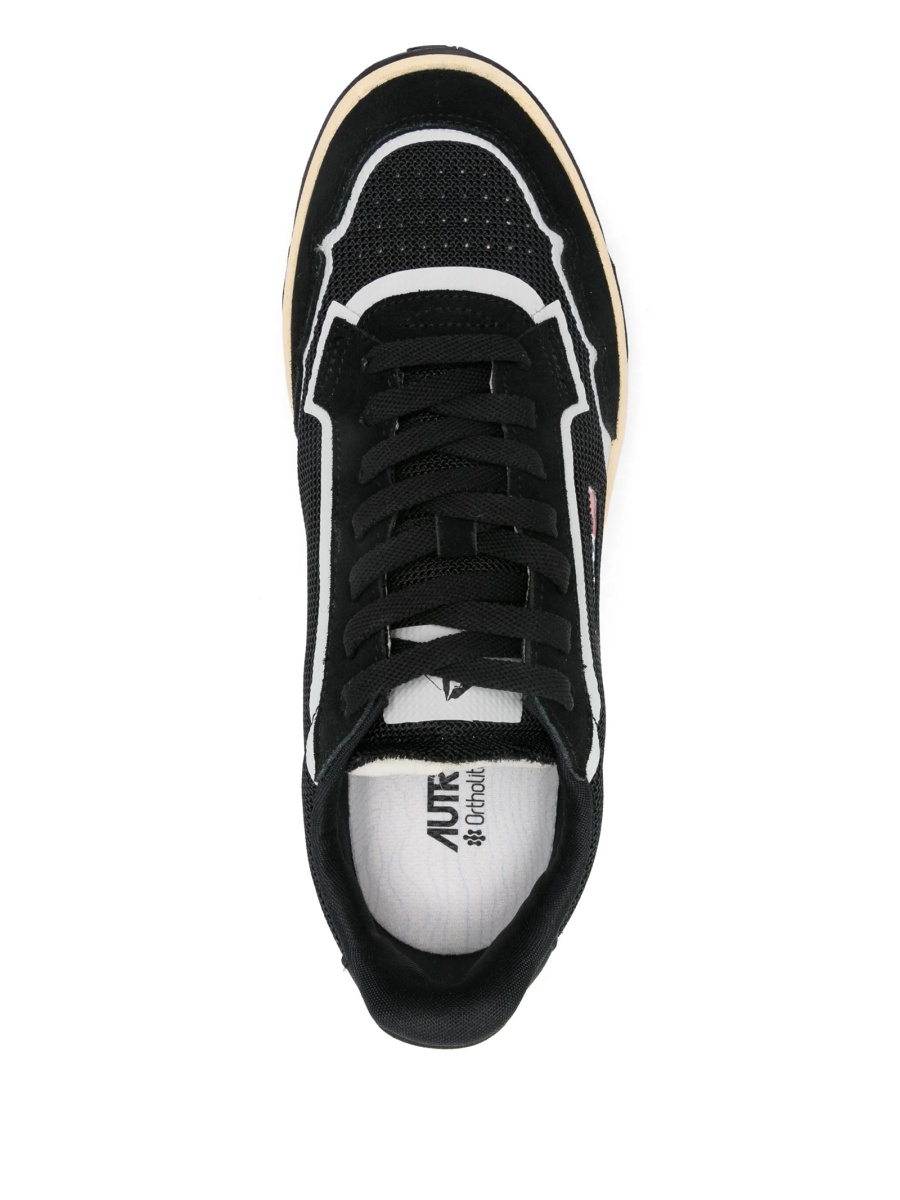 Sneakers AUTRY negri din material textil si piele intoarsa - Img 4