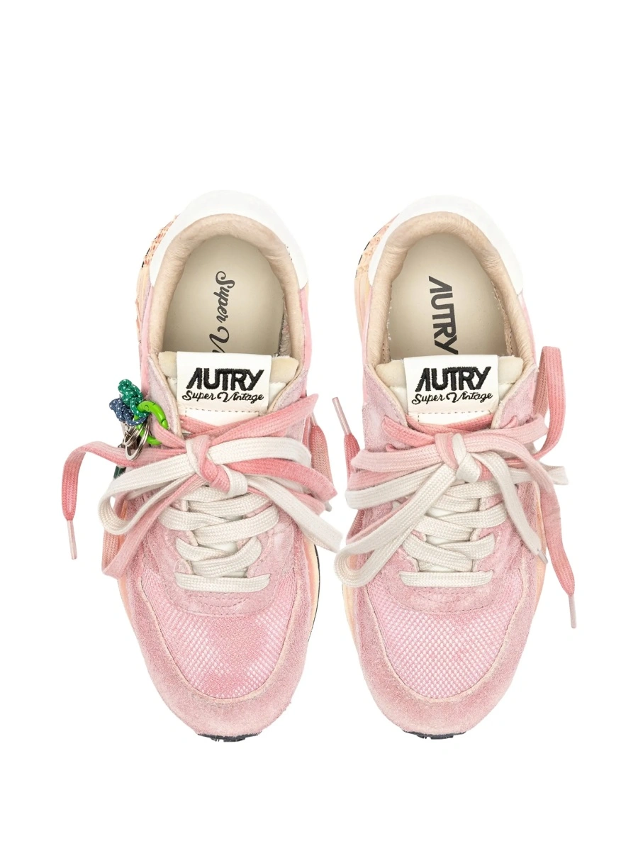 Sneakers AUTRY roz din nylon si piele - Img 4