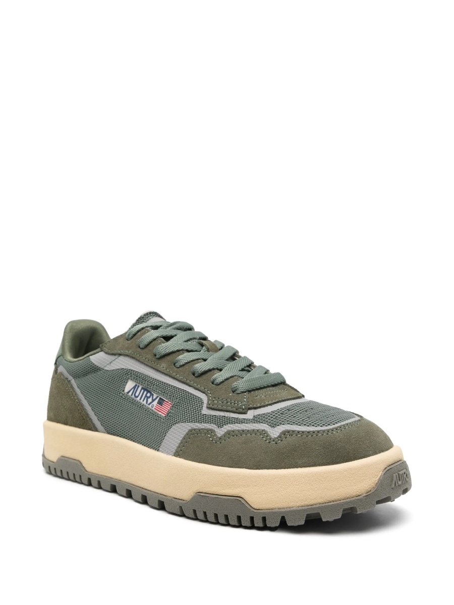 Sneakers AUTRY verzi din material textil si piele intoarsa - Img 2