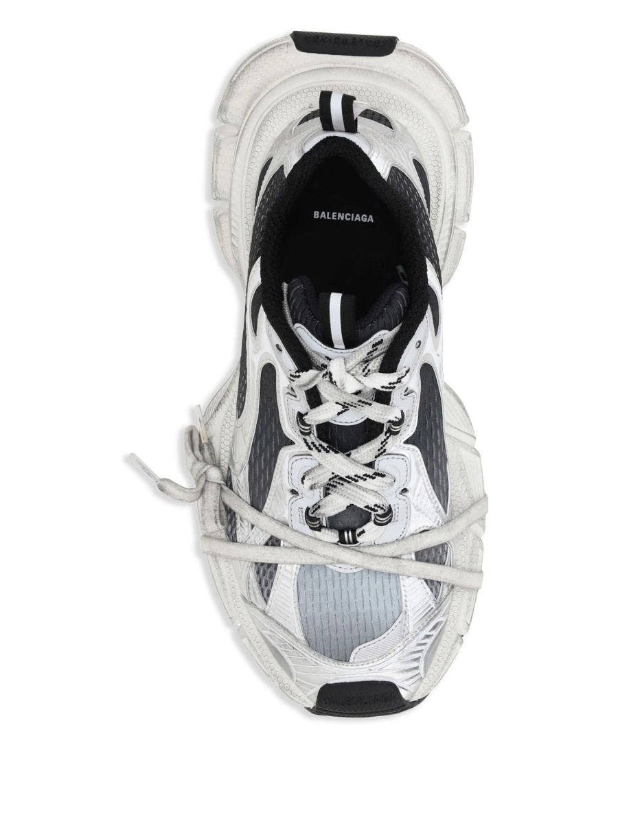 Sneakers Balenciaga 3XL albi din polyester si piele - Img 4