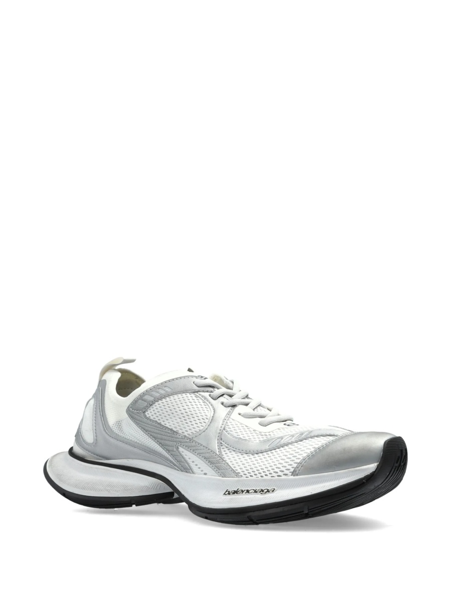 Sneakers Balenciaga albi din poliuretan si poliamida - Img 2