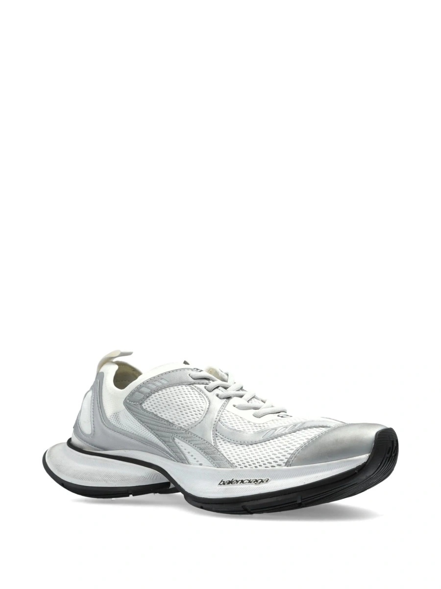 Sneakers Balenciaga albi din poliuretan si poliamida - Img 2