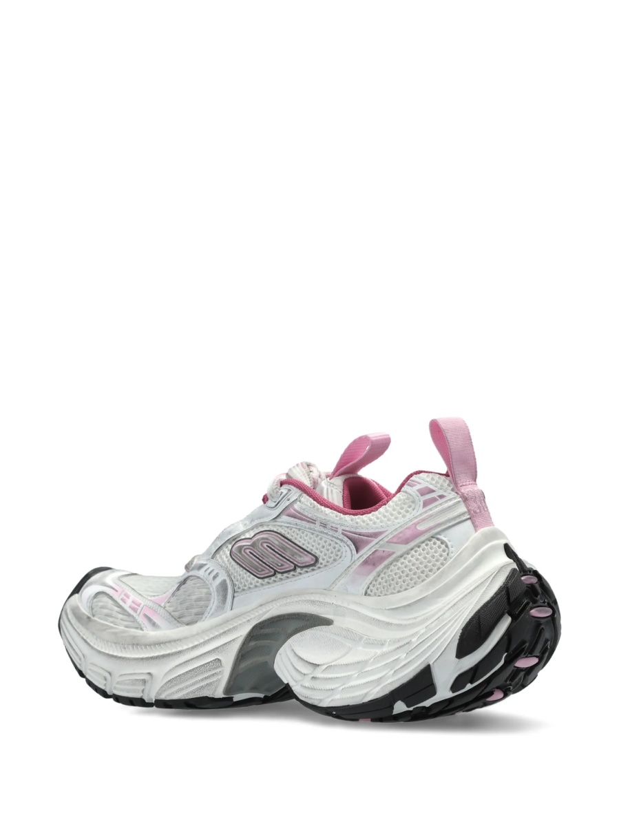 Sneakers Balenciaga albi din poliuretan si polyester - Img 3