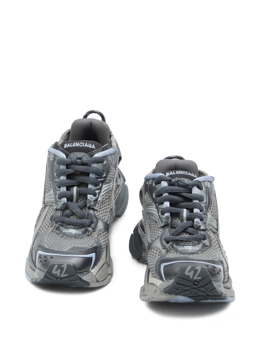 Sneakers Balenciaga Runner gri din polyester si poliuretan - Img 5